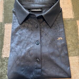 New J.Lindeberg Golf & Tennis Blue Tortoise Shirt Size M